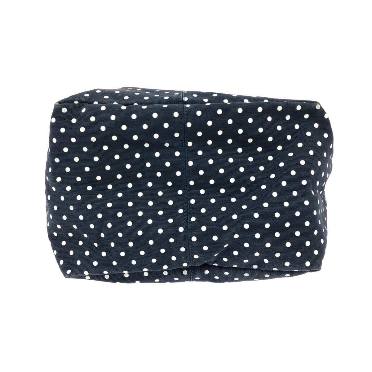 Felisi One Shoulder Bag Dot Pattern Canvas × Leather Navy Ladies 5
