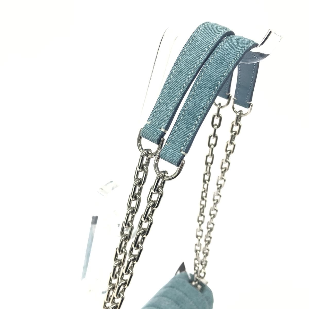 Kate Spade Deco Quilted Denim Suede Chain Shoulder Bag, Unused, Blue, Women's 4
