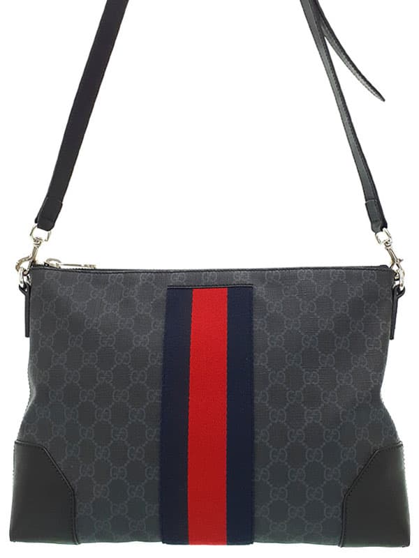 GUCCI GUCCIGG Supreme Canvas Messenger Bag 474139 Men's Shoulder Bag 1 Week Warranty