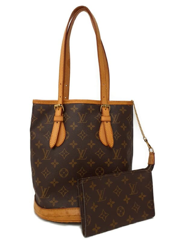【LOUIS VUITTON】LOUIS VUITTON『Monogram Bucket PM』M42238 Ladies Shoulder Bag 1 Week Warranty
