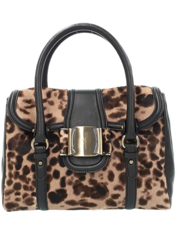 【Salvatore Ferragamo】Ferragamo『Vara Ribbon Pony Hair Handbag』21 C119 Ladies 1 Week Warranty