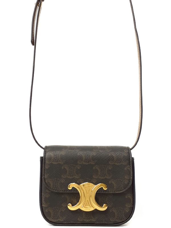 CELINE CelineTriomphe Canvas Mini Claude 10I512DQB.04LU Ladies Shoulder Bag 1 Week Warranty