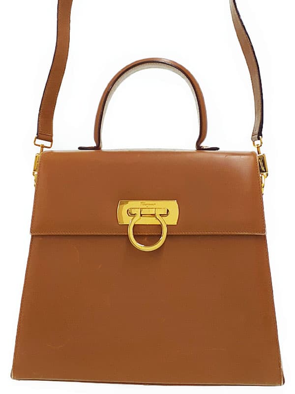 【Salvatore Ferragamo】Ferragamo『Gancini 2-Way Handbag』21 0536 Ladies 1 Week Warranty