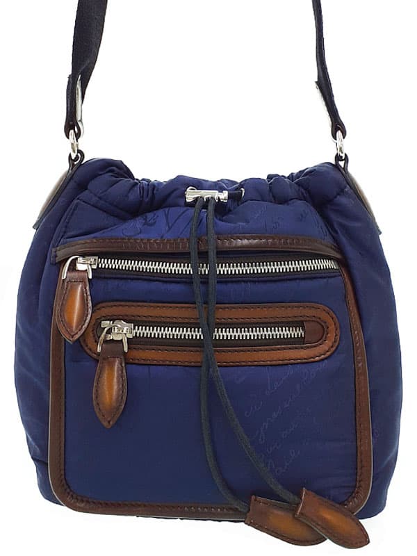 Berluti Berluti Nylon Script Messenger Bag Men's Shoulder Bag 1 Week Warranty