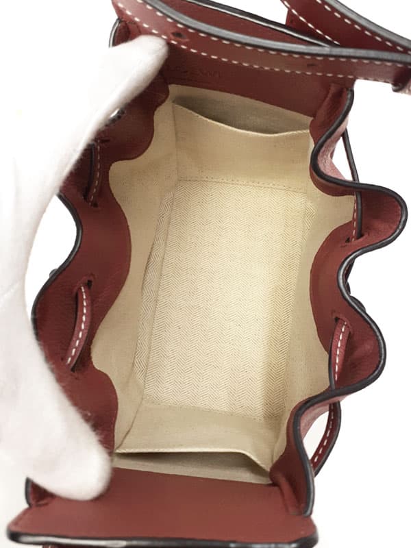 LOEWE LOEWEHammock Drawstring Bag Mini Ladies 2-Way Bag 1 Week Warranty 3