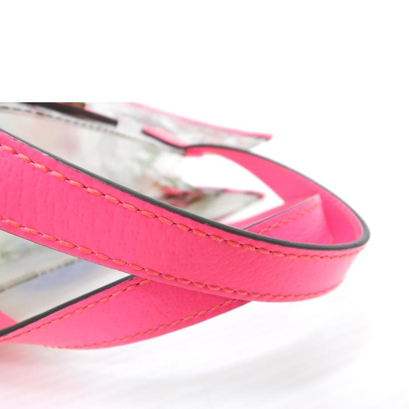 GUCCI Textured Vinyl Tote Bag Flora Print 548713 590*** Gucci Rank A 88 [Used] 5