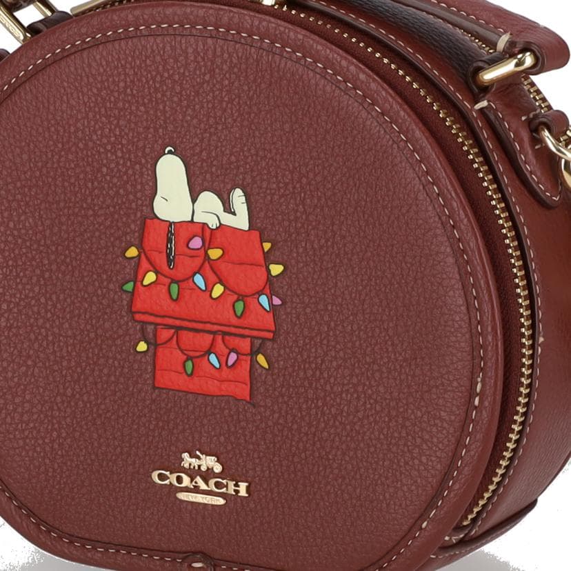 COACH Coach Canteen Crossbody Snoopy Lights Motif CE844 M22** SA Rank 21 [Used] 8