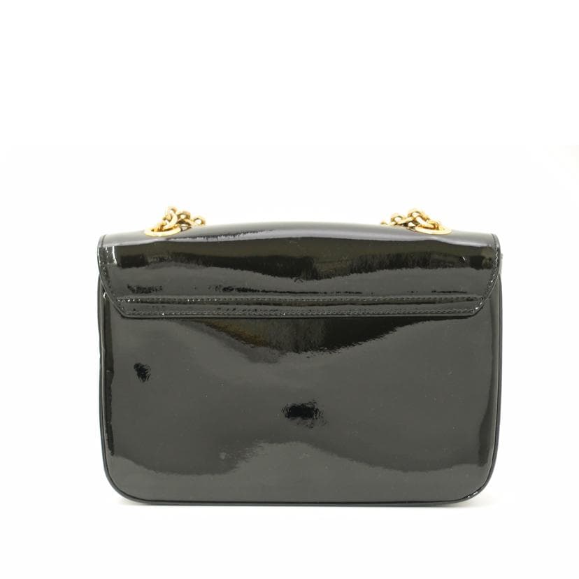 CELINE Celine C Medium Enamel Chain Shoulder Black 187253BFA CA-**** Rank A 69 3