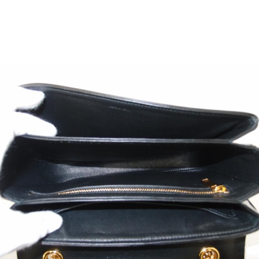 CELINE Celine C Medium Enamel Chain Shoulder Black 187253BFA CA-**** Rank A 69 6