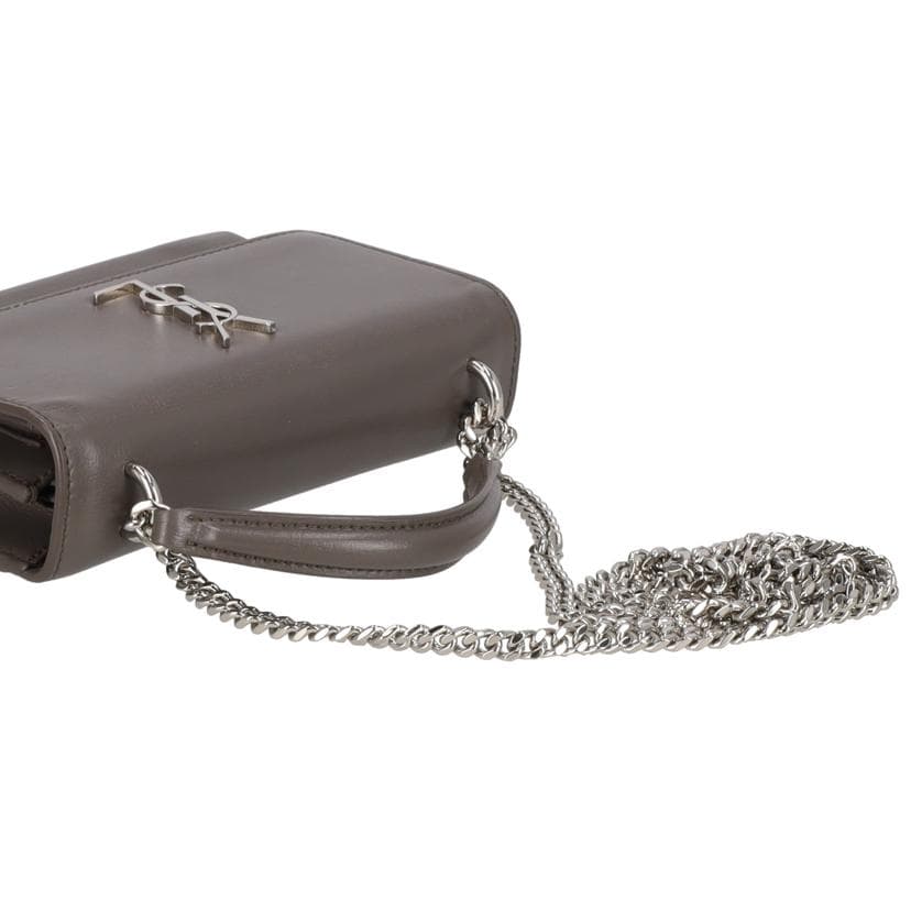 SAINT LAURENT Sunset Chain Wallet Gray 452157 091* A Rank 18Used 452157 5