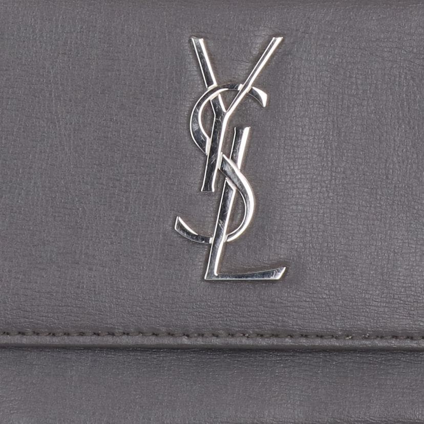 SAINT LAURENT Sunset Chain Wallet Gray 452157 091* A Rank 18Used 452157 7