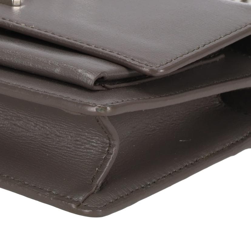 SAINT LAURENT Sunset Chain Wallet Gray 452157 091* A Rank 18Used 452157 8