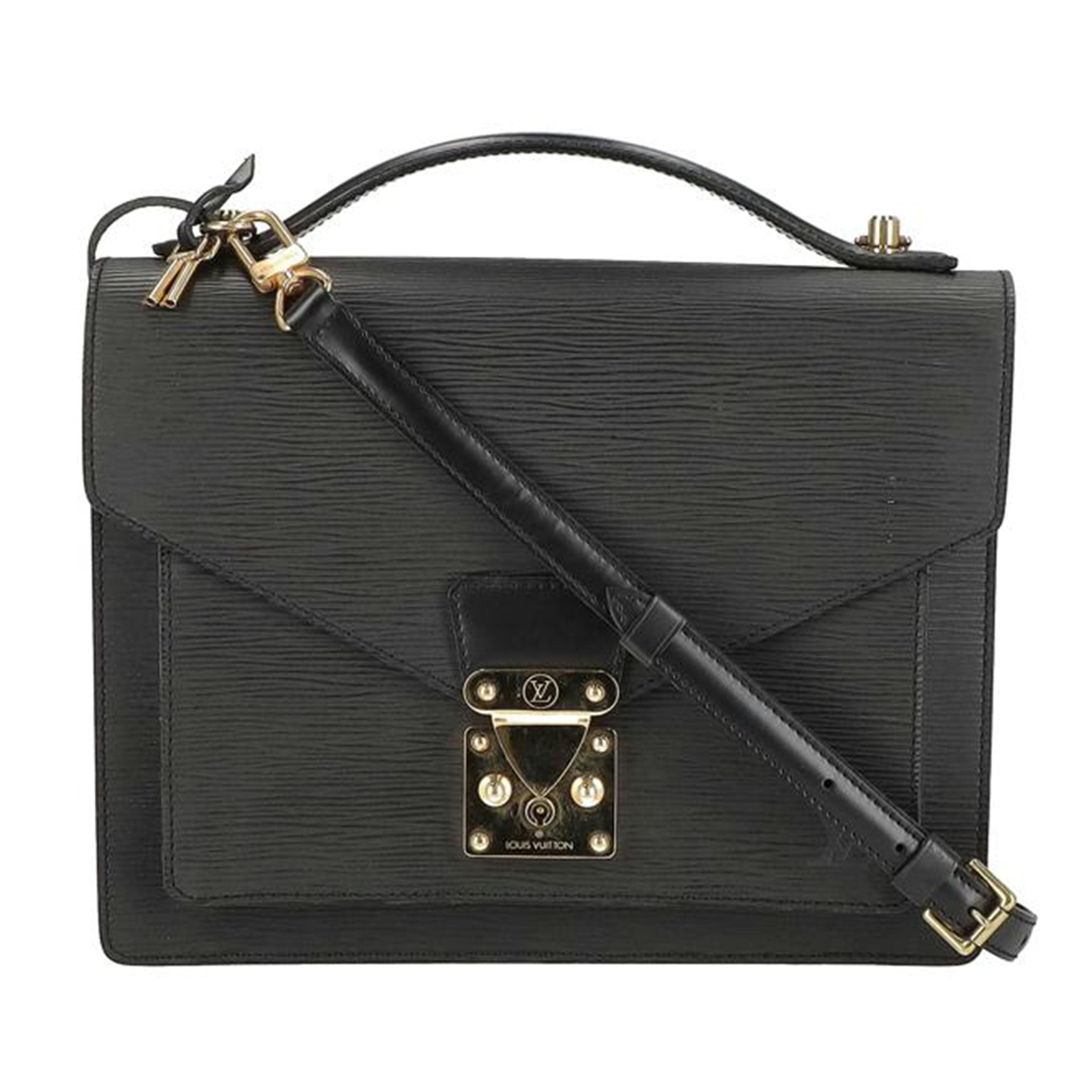 LOUIS VUITTON Monceau Epi Noir M52122 SR1*** A Grade 18 2