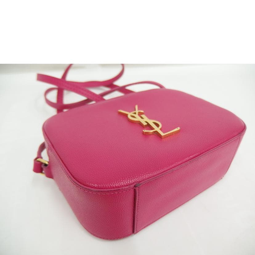 YSL Saint Laurent Logo Leather Mini Shoulder Bag Pink AB Rank 82 [Used] 5