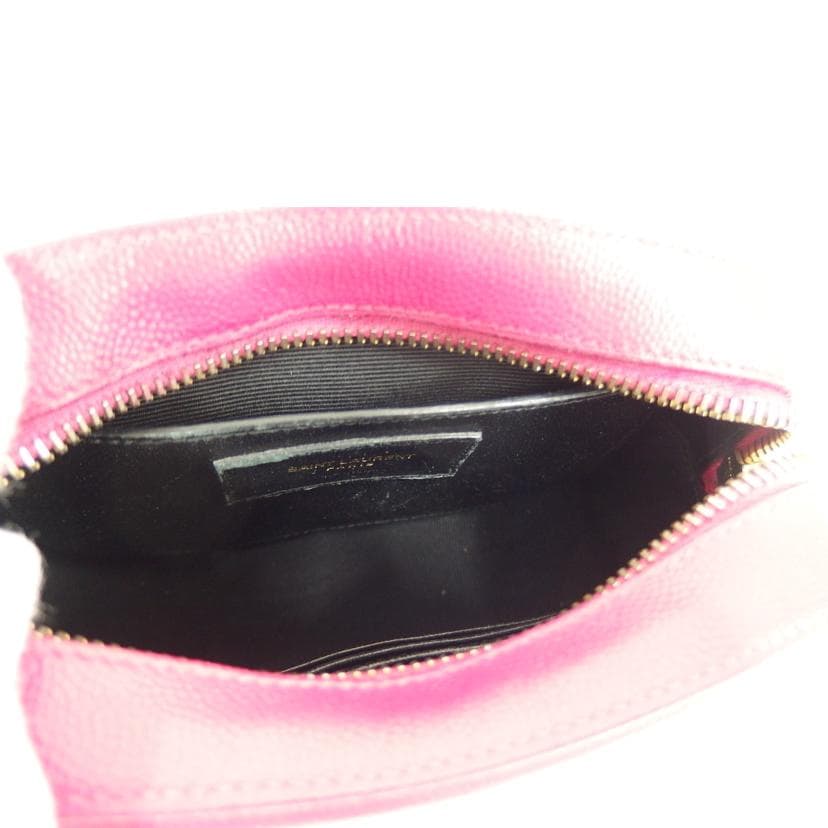 YSL Saint Laurent Logo Leather Mini Shoulder Bag Pink AB Rank 82 [Used] 6