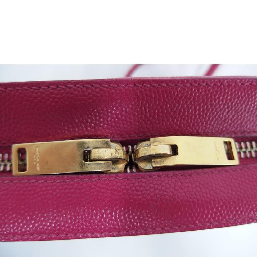 YSL Saint Laurent Logo Leather Mini Shoulder Bag Pink AB Rank 82 [Used] 7