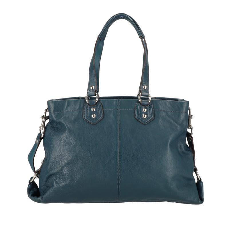 COACH Leather 2WAY Shoulder Bag Moss Green F19243 F12** AB Rank 18Used F19243 3