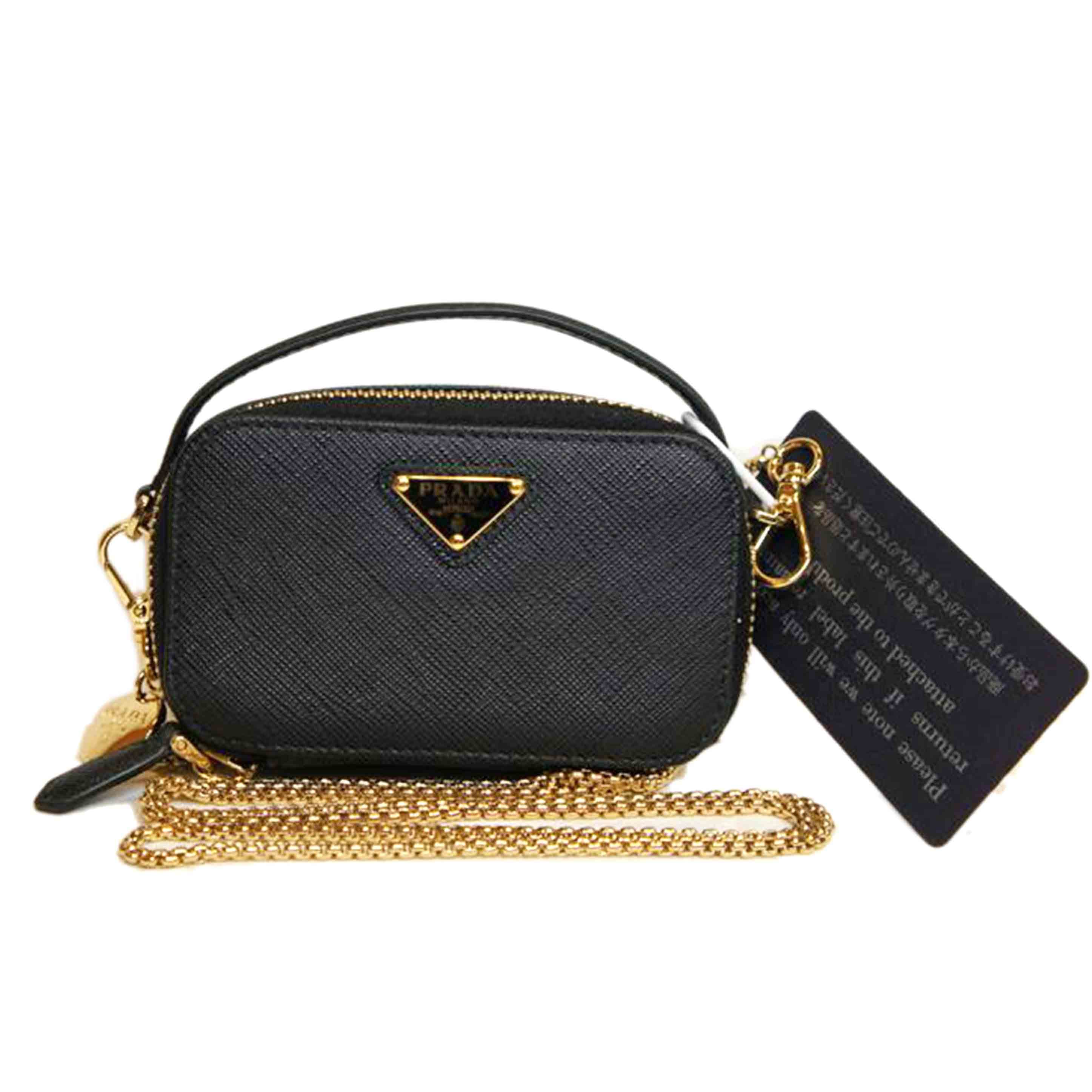 PRADA Saffiano Leather Mini Chain Pouch 62 SA Rank 92Used 62 2