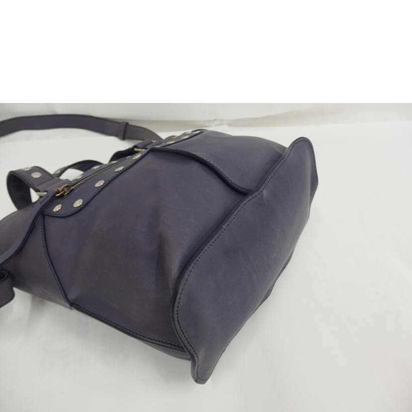 CELINE Studded Leather 2-Way Handbag Rank B 82Used 5