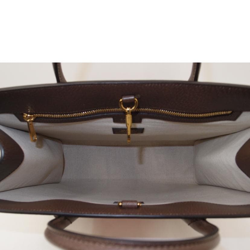 GUCCI GG Supreme Cherry Print 2-way Tote Brown 703264 493*** A Rank 69 [Used] 6