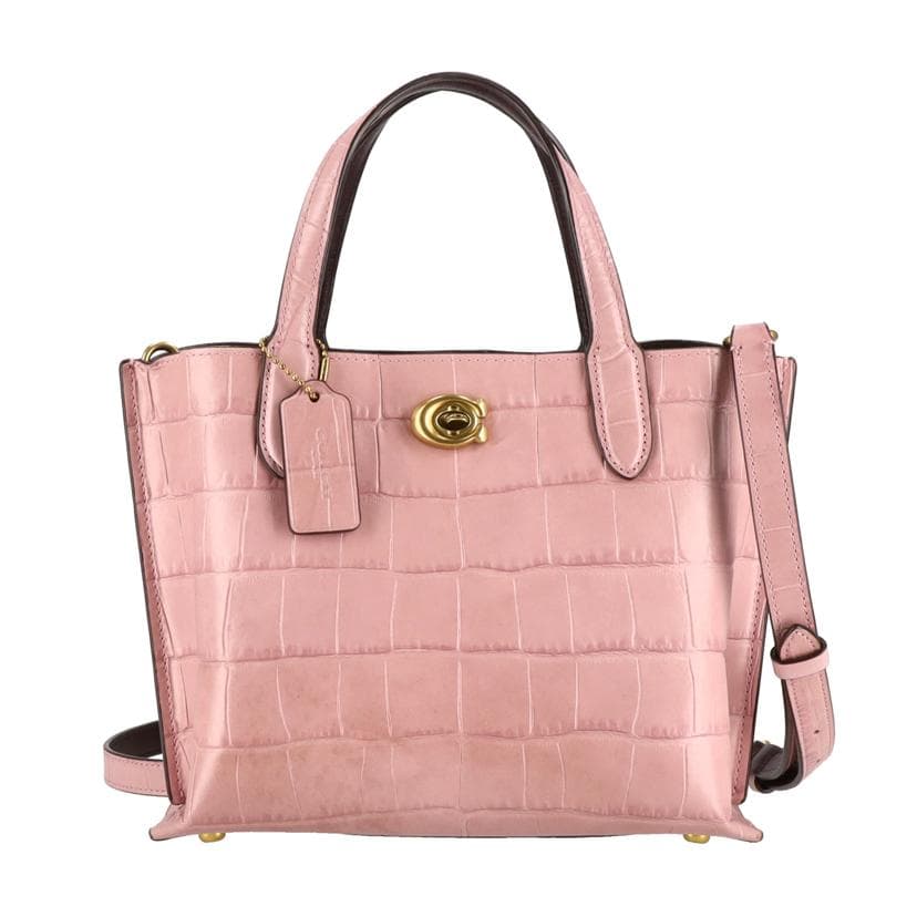 COACH Willow Tote 24 2WAY Bag Pink C8632 L21** A Rank 18Used C8632 2