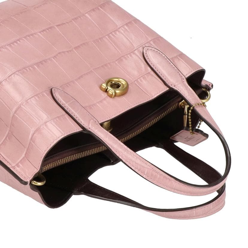 COACH Willow Tote 24 2WAY Bag Pink C8632 L21** A Rank 18Used C8632 5