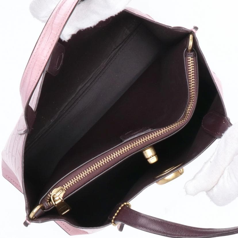 COACH Willow Tote 24 2WAY Bag Pink C8632 L21** A Rank 18Used C8632 6