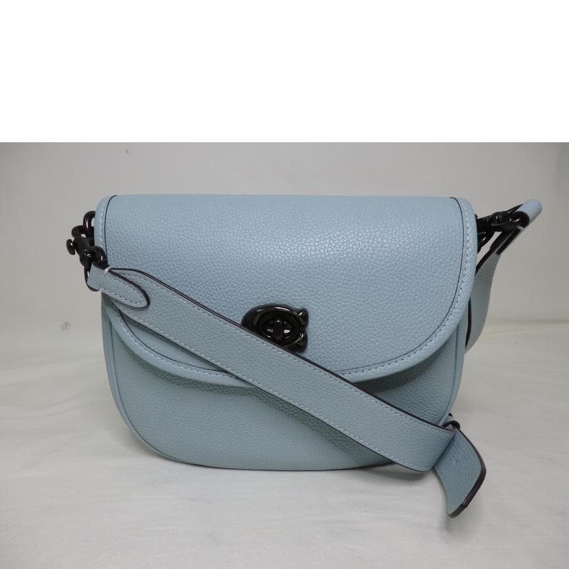 COACH Willow Saddle Bag Light Blue CA094 C22** A Rank 84 [Used] CA094 3