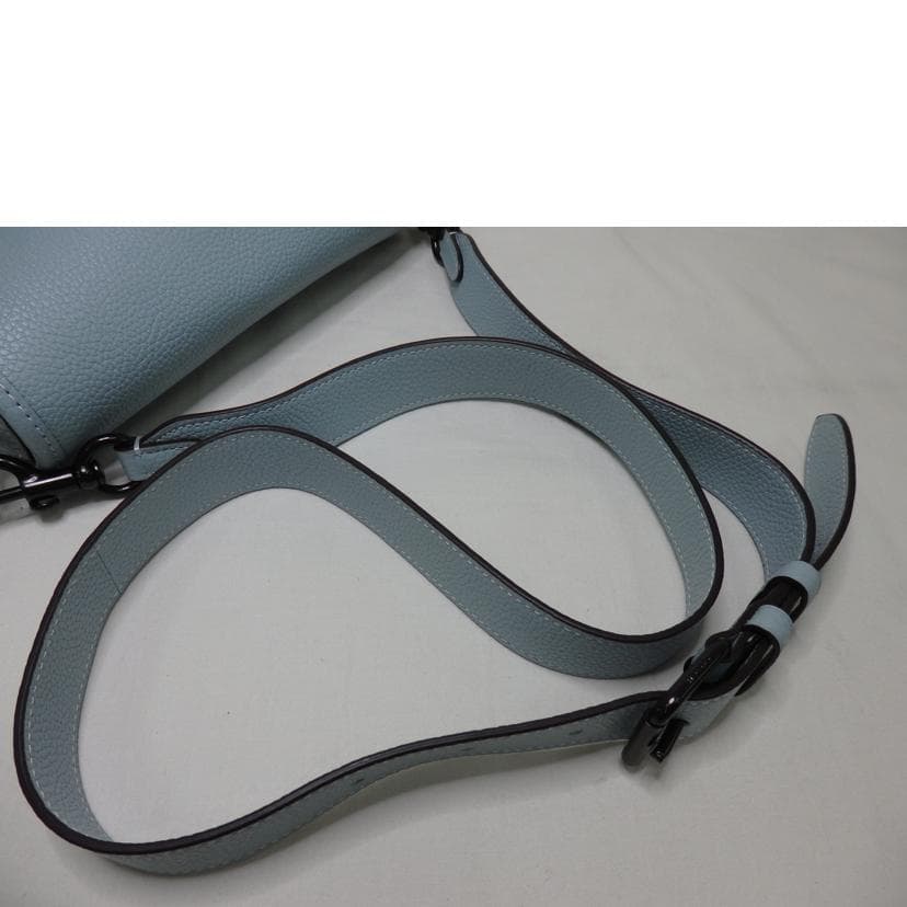 COACH Willow Saddle Bag Light Blue CA094 C22** A Rank 84 [Used] CA094 8