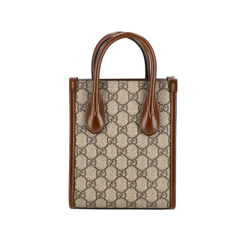 GUCCI GG Supreme Interlocking G Mini Tote Bag 671623 525*** Rank A 09 [Used] 3