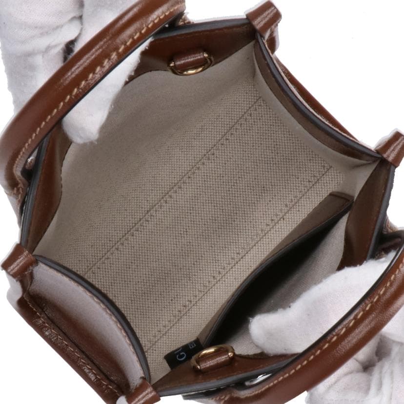 GUCCI GG Supreme Interlocking G Mini Tote Bag 671623 525*** Rank A 09 [Used] 6