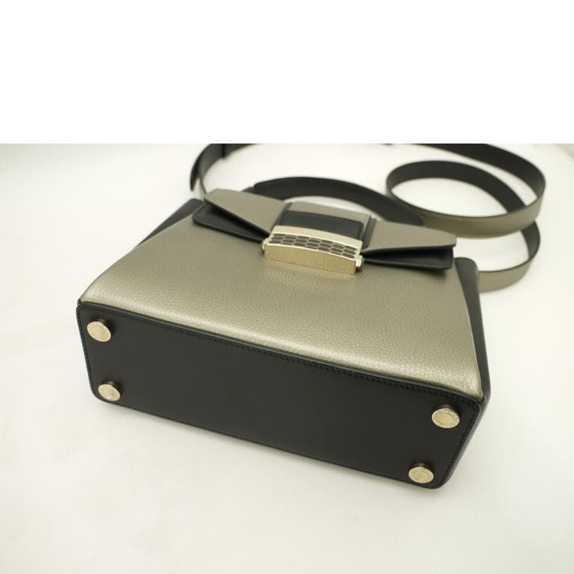 BVLGARI Bulgari Serpenti Viper 3-way Handbag Gray Rank A 69 [Used] 4