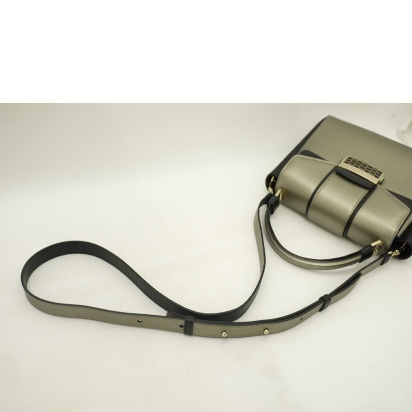 BVLGARI Bulgari Serpenti Viper 3-way Handbag Gray Rank A 69 [Used] 5