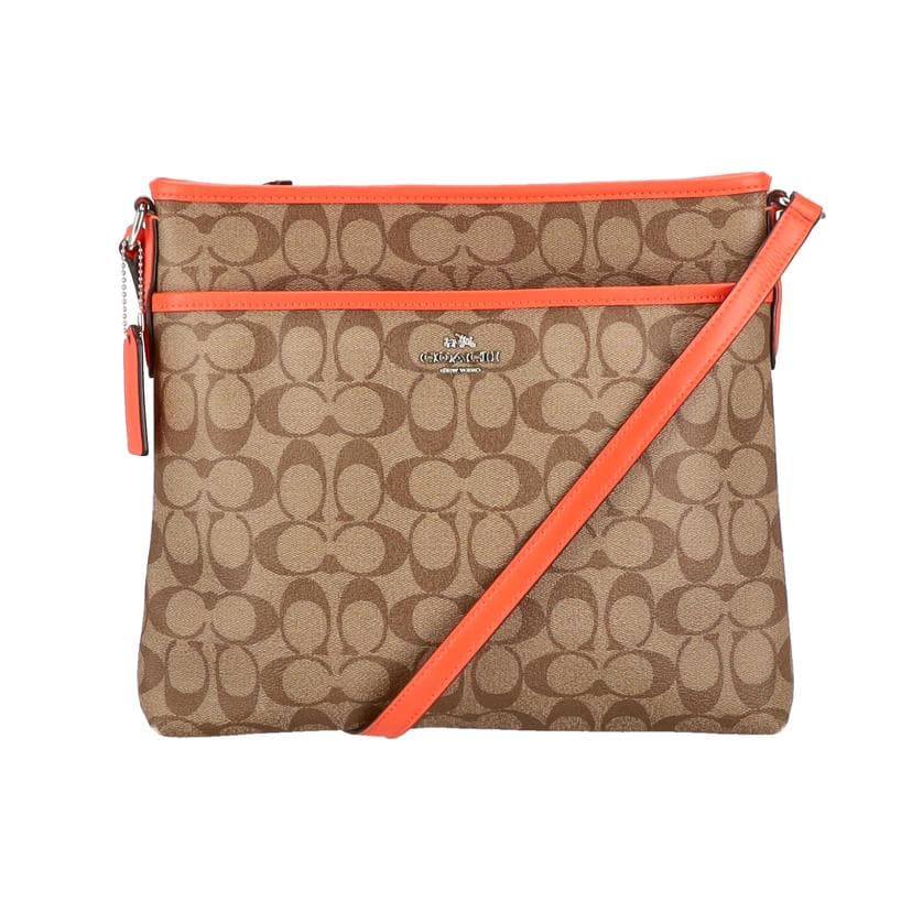 COACH PVC Signature Shoulder Bag F58297 D17** AB Rank 18 [Used] F58297 2