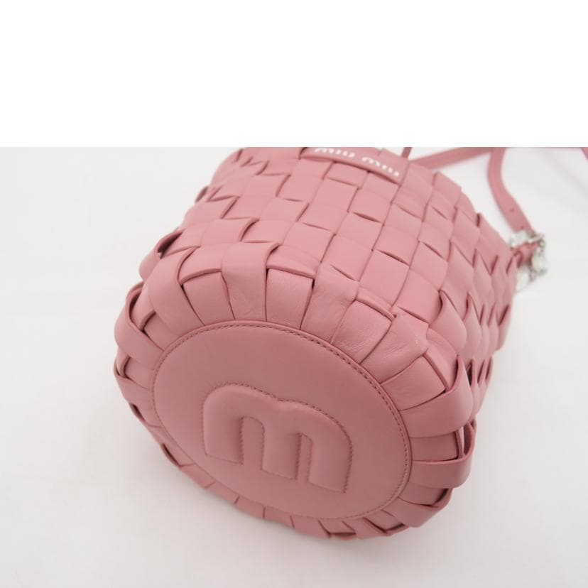 miu miu Miu Miu Bucket Type 2-way Shoulder Bag Pink 5BE054 Rank A 69 [Used] 4