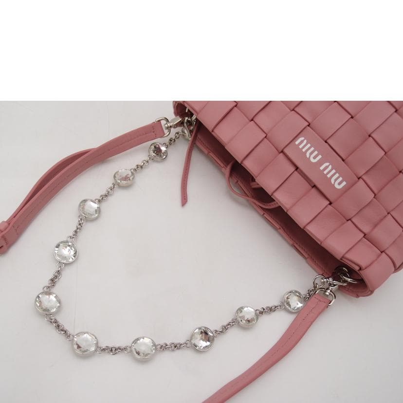 miu miu Miu Miu Bucket Type 2-way Shoulder Bag Pink 5BE054 Rank A 69 [Used] 6