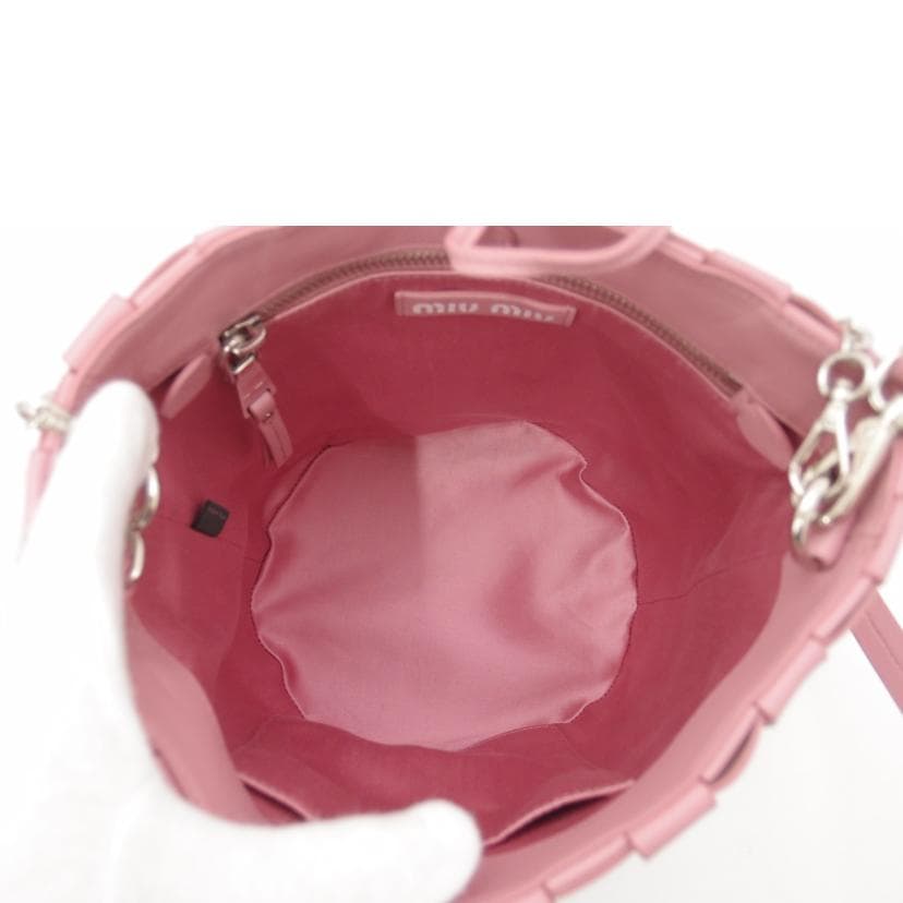 miu miu Miu Miu Bucket Type 2-way Shoulder Bag Pink 5BE054 Rank A 69 [Used] 7