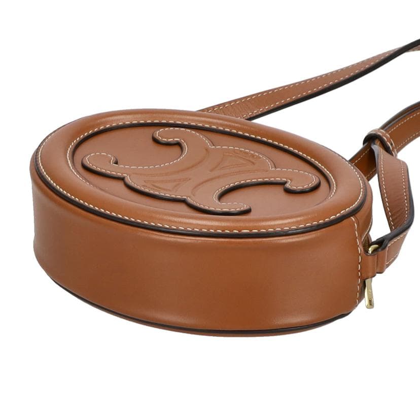 CELINE Oval Purse Cuir Triomphe Tan Crossbody W-S****** A Rank 93Used W-S****** 3