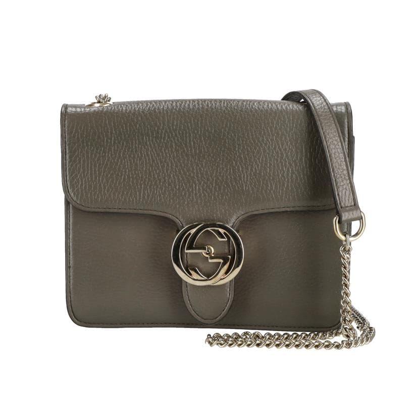 GUCCI Interlocking G Leather Chain Shoulder Bag 510304 525*** AB Rank 93Used 2
