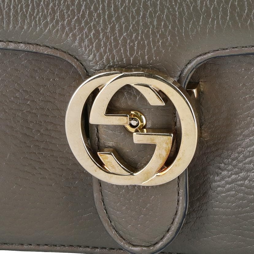 GUCCI Interlocking G Leather Chain Shoulder Bag 510304 525*** AB Rank 93Used 7