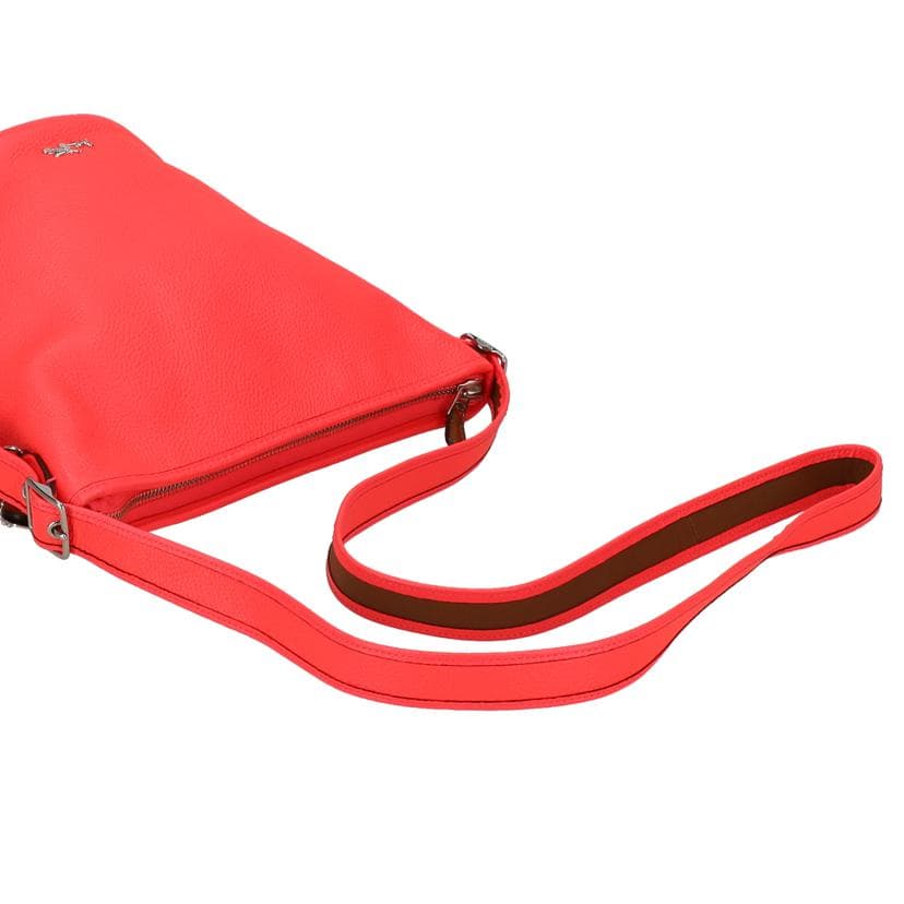 COACH Duffle Leather Shoulder Bag Neo Pink Orange Type A Grade 18 5