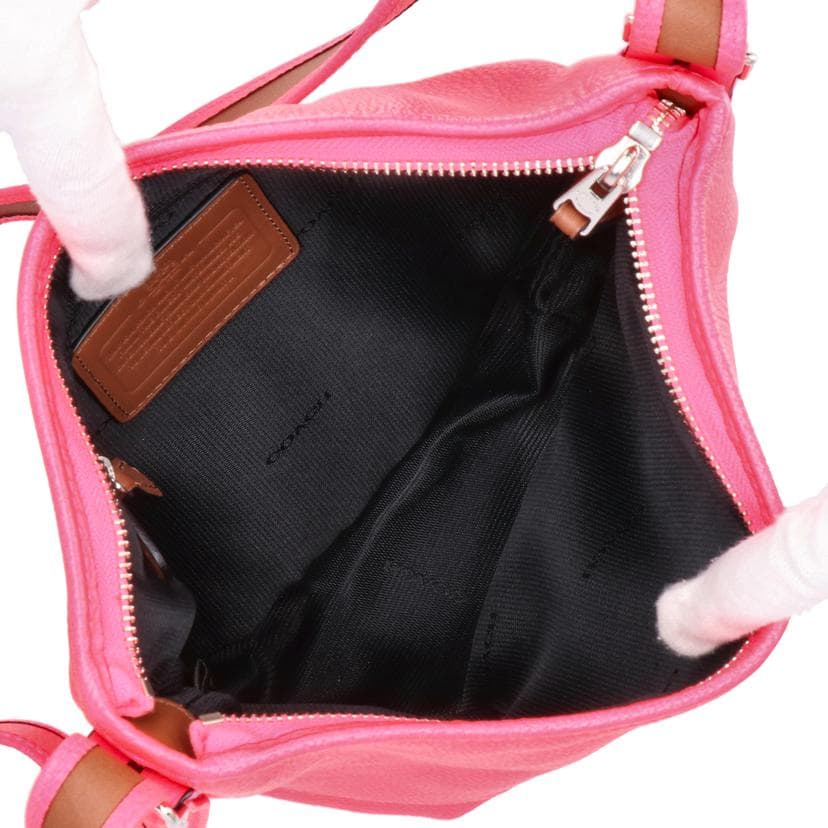 COACH Duffle Leather Shoulder Bag Neo Pink Orange Type A Grade 18 6