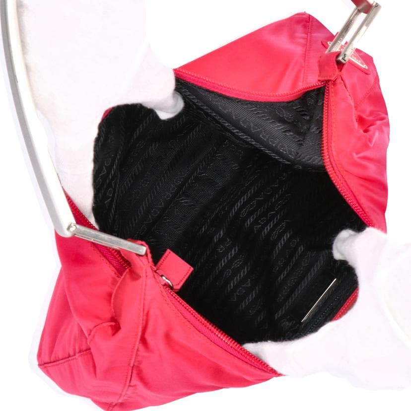 PRADA Nylon One Shoulder Bag Red 135 AB Rank 18Used 135 5