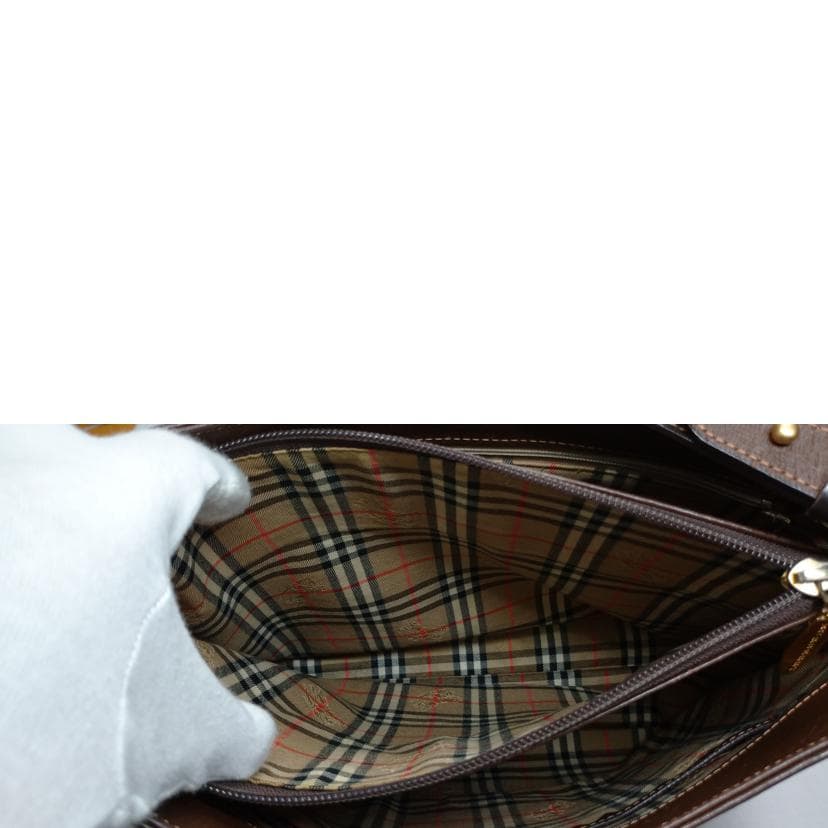 BURBERRY Leather One Shoulder Bag Rank B 52 [Used] 9