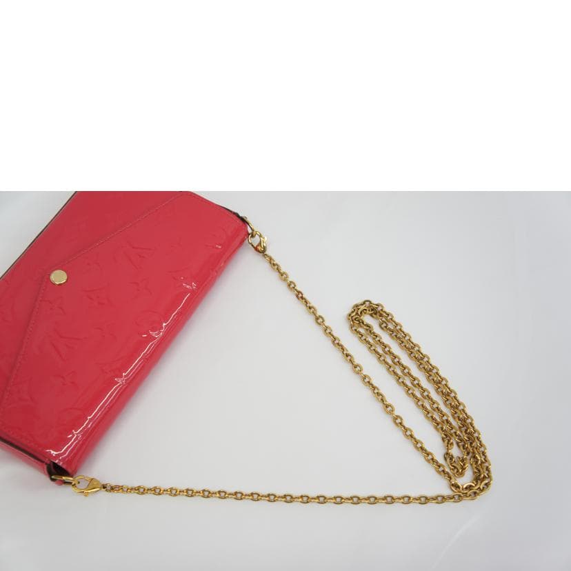 LOUIS VUITTON Louis Vuitton Felice Chain Shoulder MG Vernis Hot Pink M61787 5