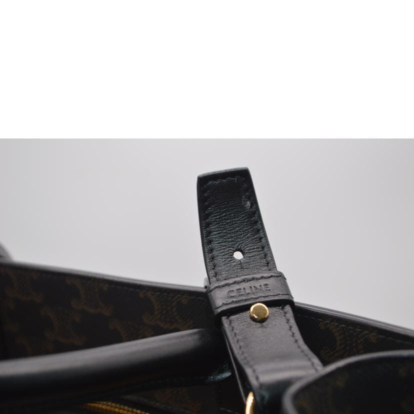 CELINE Celine Triomphe Medium Vertical Cabas Noir 194432 S-S***** A Rank 89 8