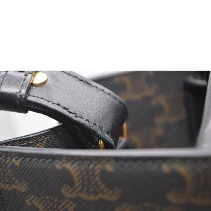 CELINE Celine Triomphe Medium Vertical Cabas Noir 194432 S-S***** A Rank 89 9