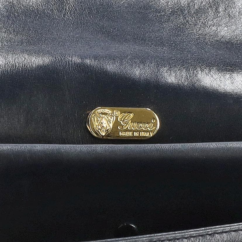 Rare & Vintage ARCHIVEGUCCI Interlocking G Leather Flap Shoulder Bag AB Rank 6