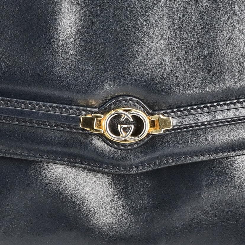 Rare & Vintage ARCHIVEGUCCI Interlocking G Leather Flap Shoulder Bag AB Rank 10