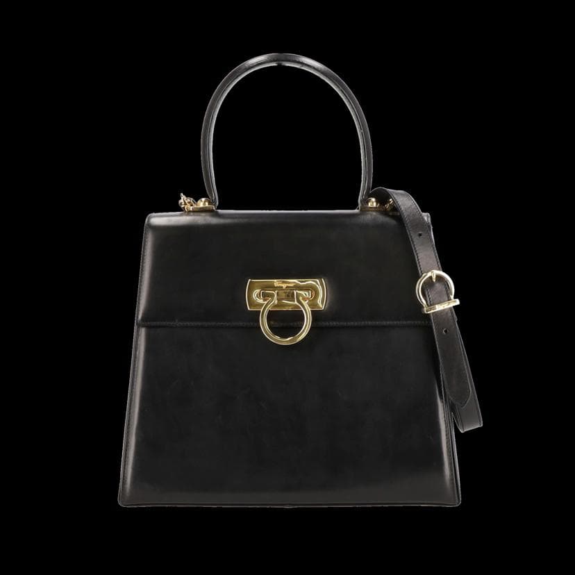 Rare & Vintage ARCHIVEFerragamo Gancini 2WAY Handbag E21 0536 A Rank 75Used E21 2